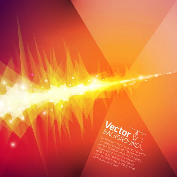 Bright flares on fractal background — Stock Vector