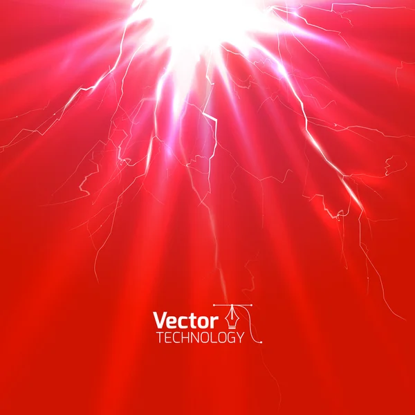 Relâmpago elétrico brilhante — Vetor de Stock