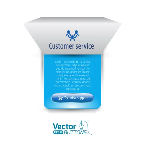 Étiquette de service à la clientèle importante — Image vectorielle
