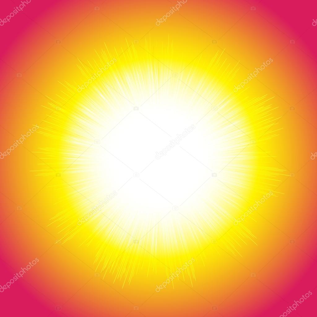 Hot sun and bright rays