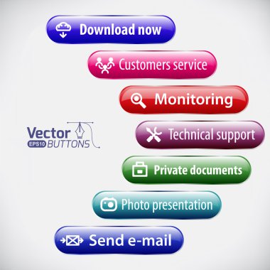 Parlak web sitesi düğmeleri