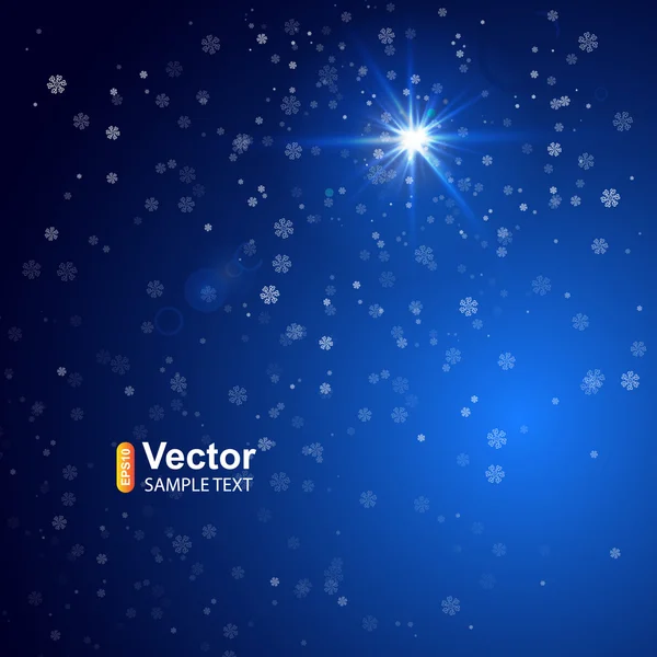 Christmas background with bright flare — Stock Vector