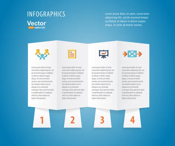 Papper infographics mall — Stock vektor