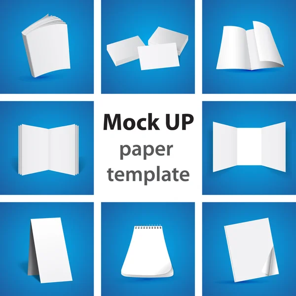 Mock up paper templates — Stock Vector