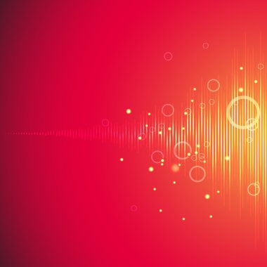 Parlak sarı müzik ekolayzır