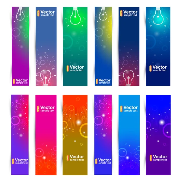 Conjunto de banners coloridos — Vetor de Stock