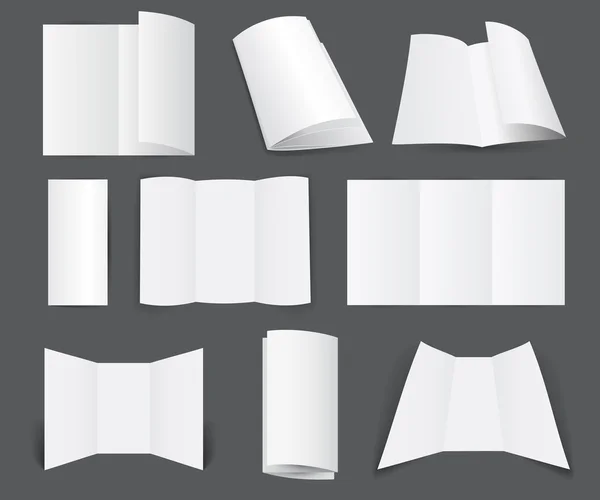 空白のパンフレットのテンプレートの設定 — ストックベクタ