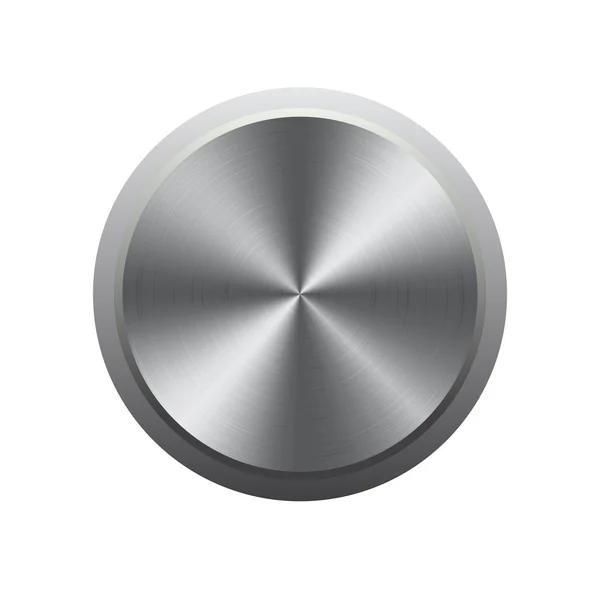 灰色の金属ボタン — ストックベクタ