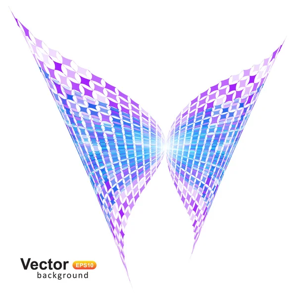 Abstrakter digitaler Tech-Schmetterling — Stockvektor