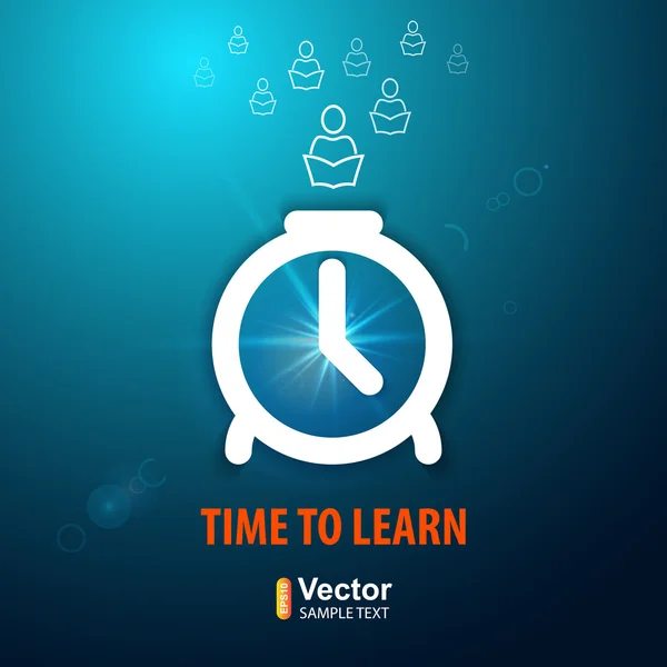 Tid att lära sig — Stock vektor