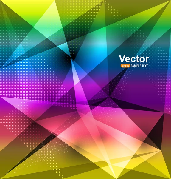 Triángulos de color arco iris — Vector de stock