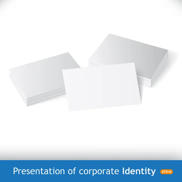 Stack of blank business cards — Stock Vector