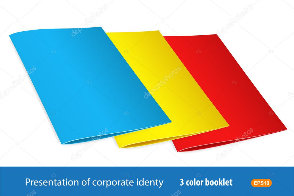 Set of colordul blank booklets