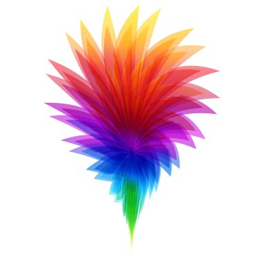 Gökkuşağı soyut çiçek