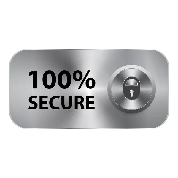 100 knop voor beveiligen metalen — Stockvector