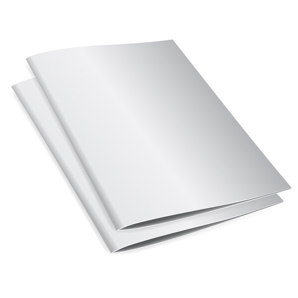 Gray blank template of brochure