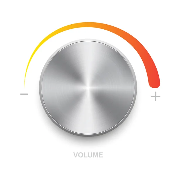 Volume adjustment metal butto — Stock Vector