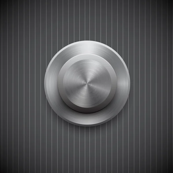 音量調節の金属ボタン — ストックベクタ