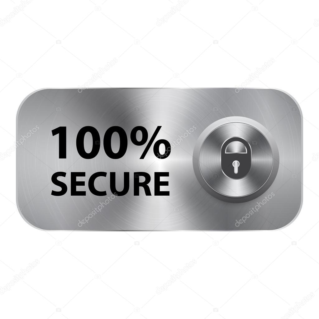 100 secure metal button