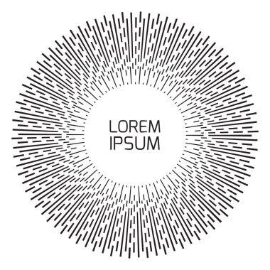 tek renkli geometrik vintage etiket