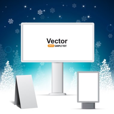 white billboard screen clipart