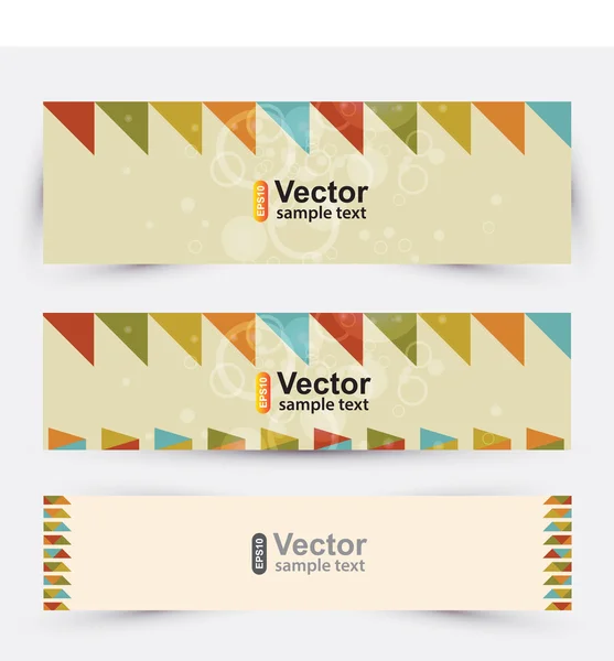 Set of pastel party banners — Stock Vector
