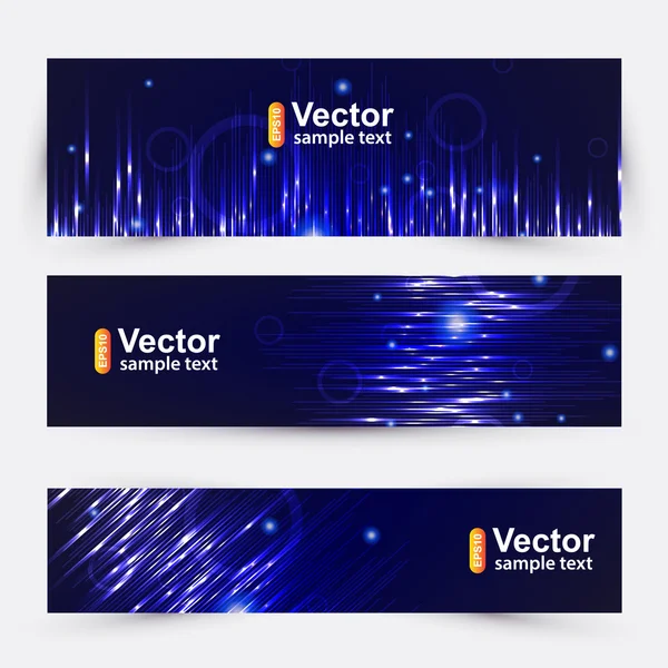 Conjunto de banner musical — Vector de stock