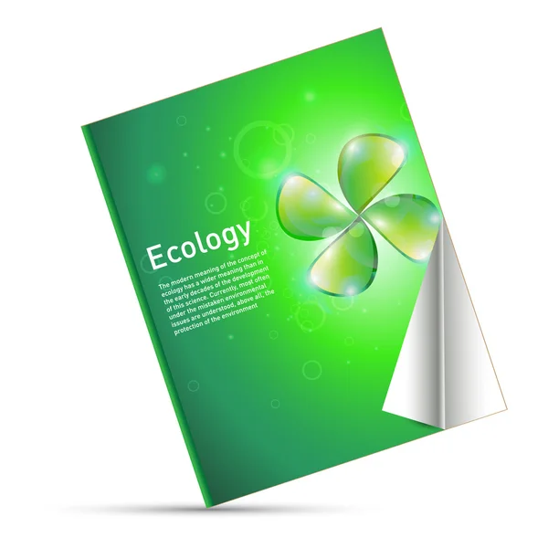 Ecology book template — Stock Vector