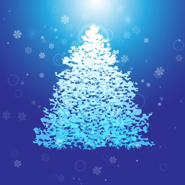 Air abstract Christmas tree — Stock Vector