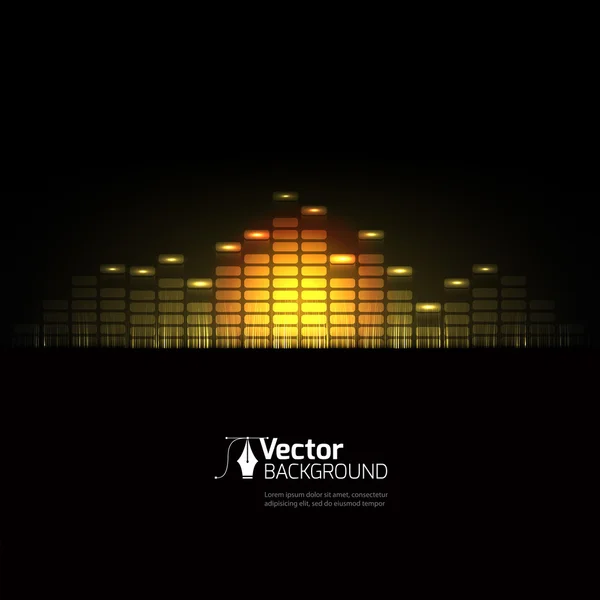 Sarı ekolayzer dikdörtgen düzeyleri