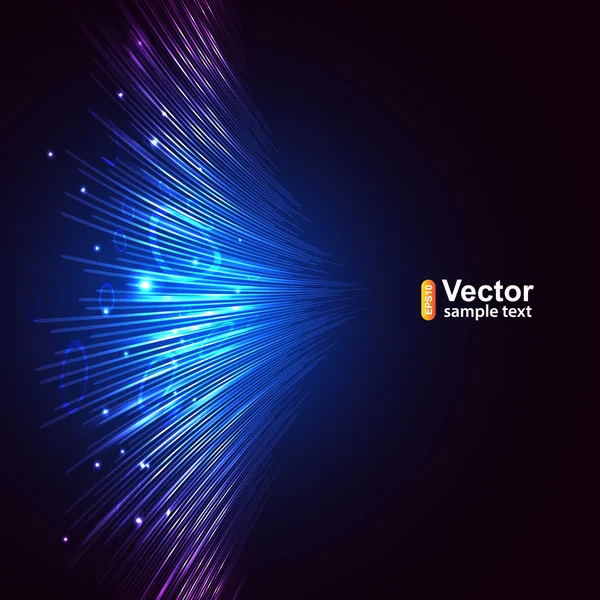 Eğri çizgiler ve daireler ile mavi ekolayzır