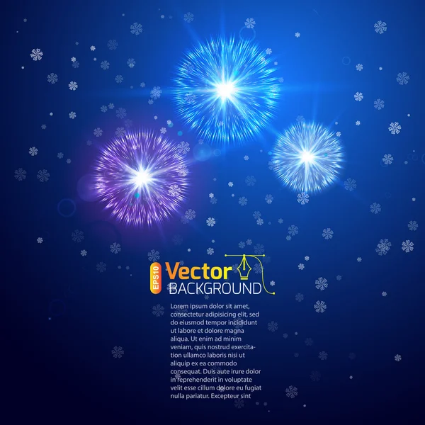 Новий рік феєрверки — стоковий вектор