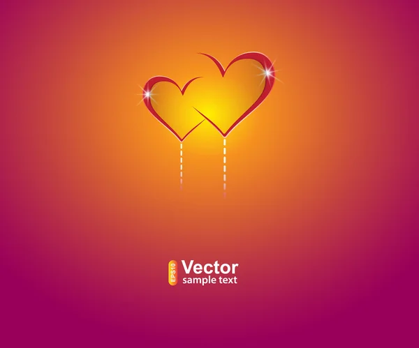 Coeurs d'amour vectoriels — Image vectorielle