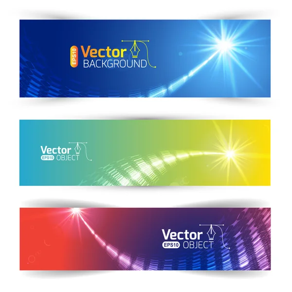 Set of banners with star — Stock Vector