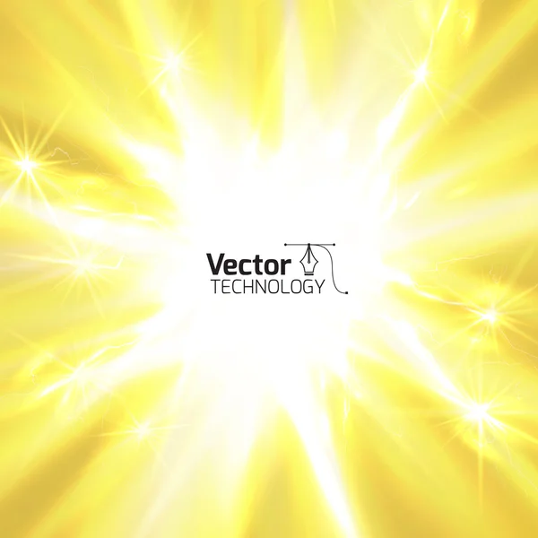 Ljust gul blixt — Stock vektor