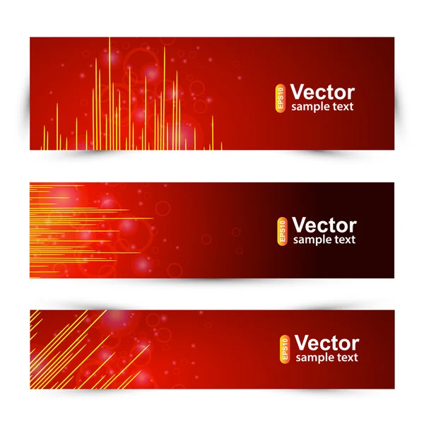 Banderas de música vectorial — Vector de stock