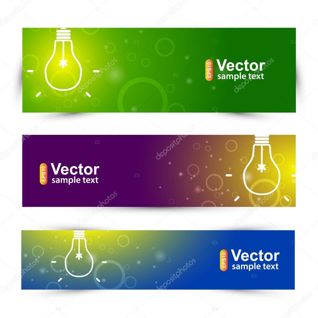 Banner Ideen Mit Lampe Vektorgrafik Lizenzfreie Grafiken C Anigoweb Depositphotos