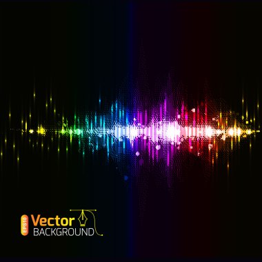 Müzik çubuğunun renkli resimde