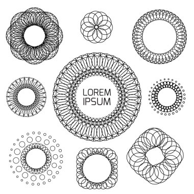 siyah vintage çerçeve kümesi