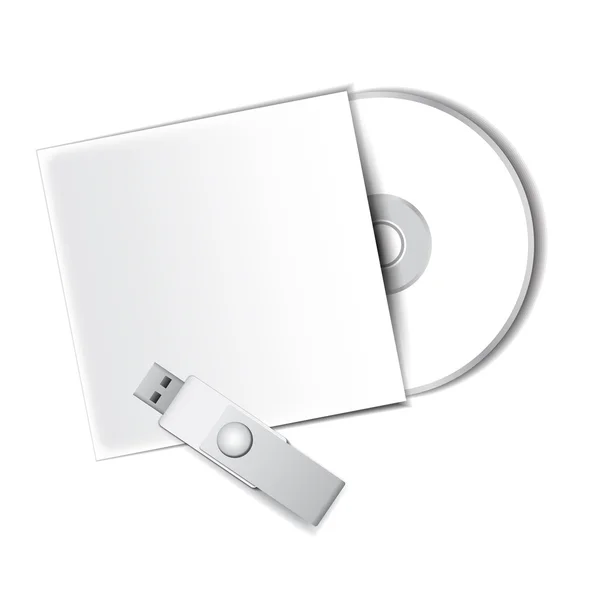 Maquetas en blanco de disco con flash — Vector de stock