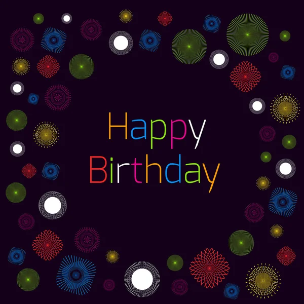 Abstract colorful birthday card — Stock Vector