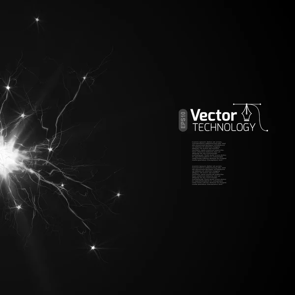 Descarga brilhante de eletricidade — Vetor de Stock