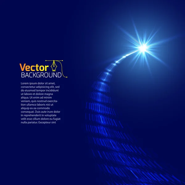 Raketflyg på blå bakgrund — Stock vektor