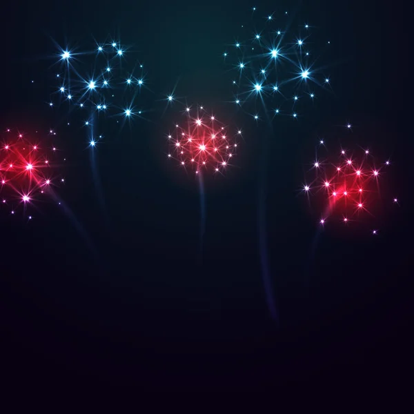 Nieuwe jaar vuurwerk — Stockvector