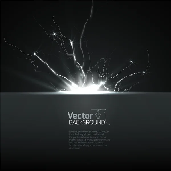 Lightning strike, abstract background — Stock Vector