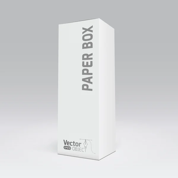 Csomag fehér doboz — Stock Vector