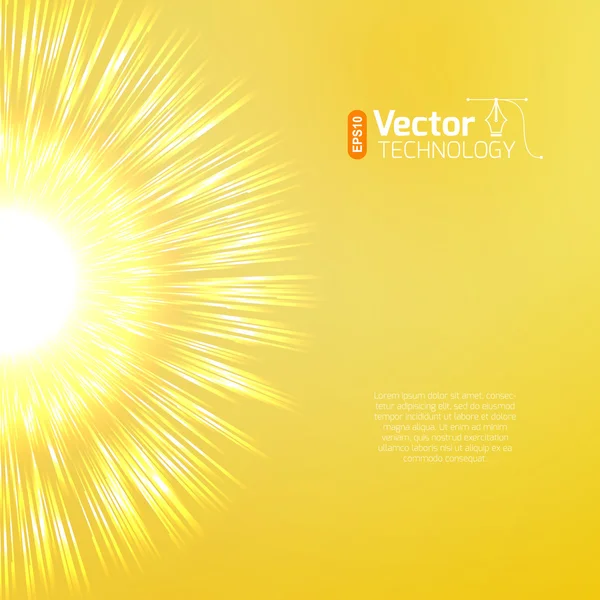 Žlutá kosmické explodovat Vektorová Grafika