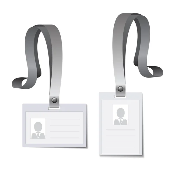 Identification white blank cards — Stock Illustration Identification white blank cards Royalty Free Stock Illustrations