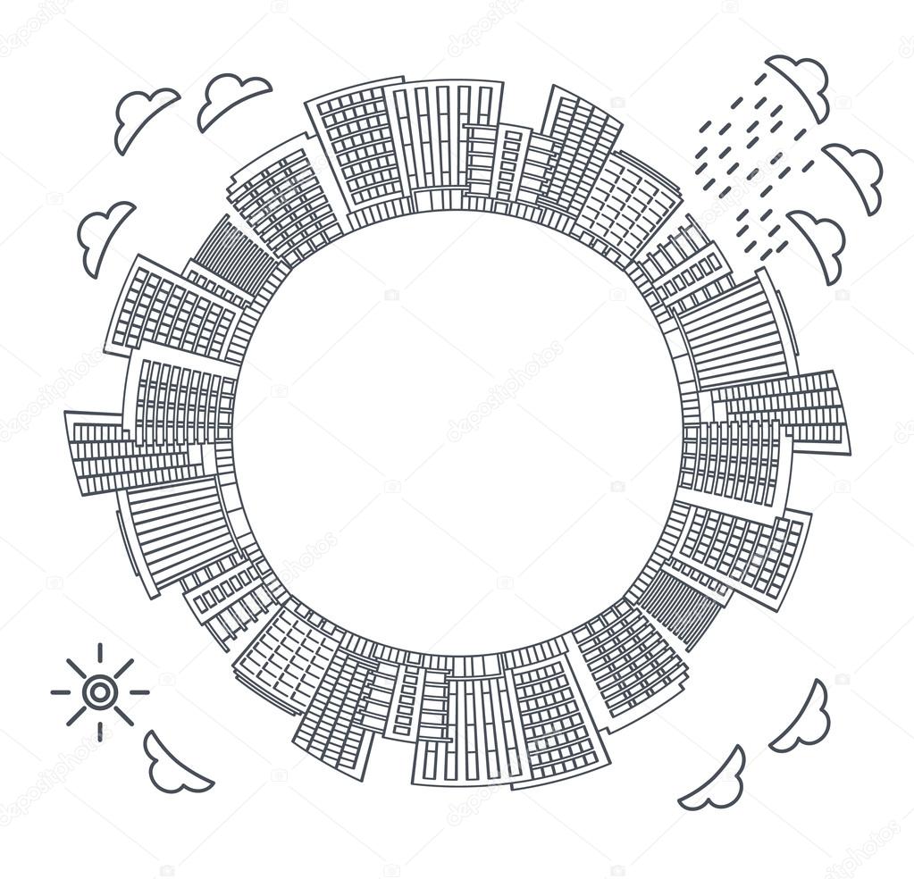 Globe metropolis and overpopulation