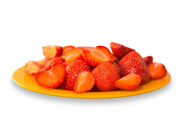 Rote frische Erdbeeren — Stockfoto